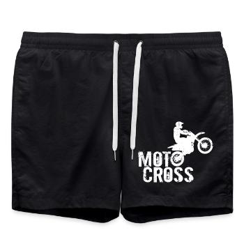MotoCross - Badeshorts - Schwarz - Vorne - AI Model Male 185 light (185cm)