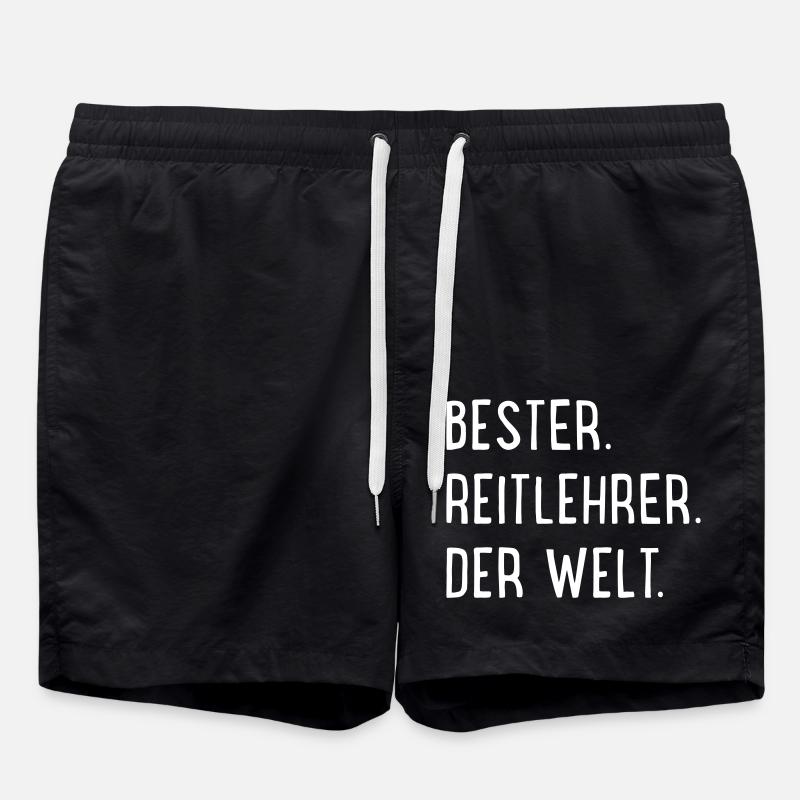 Bester Reitlehrer - Badeshorts - Schwarz