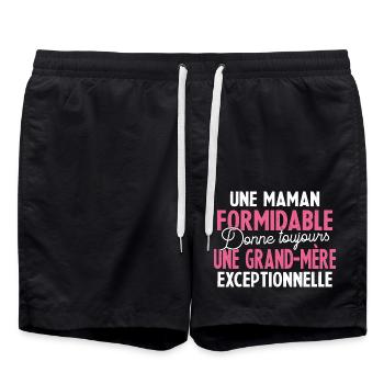 Maman Formidable Grand-Mère Exceptionnelle - Short de bain - noir - Devant - AI Model Male 185 light (185cm)