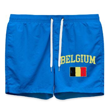Vintage Drapeau Belgique Rétro Belge - Short de bain - cobalt blue - Devant