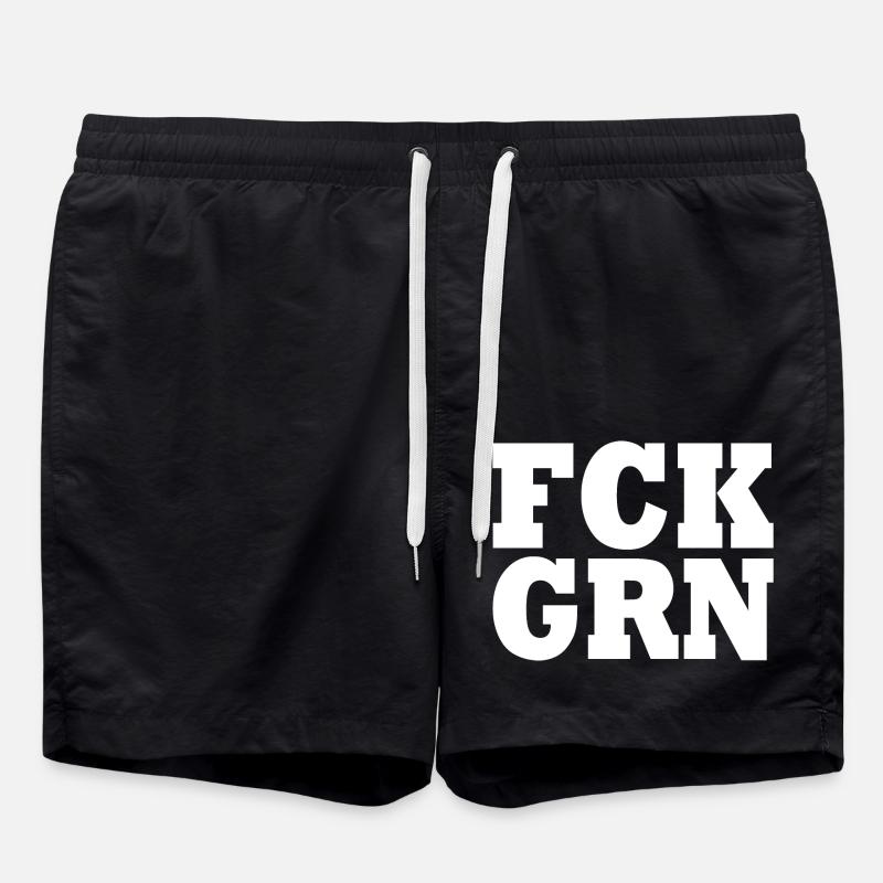 Fck grn - Badeshorts - Schwarz