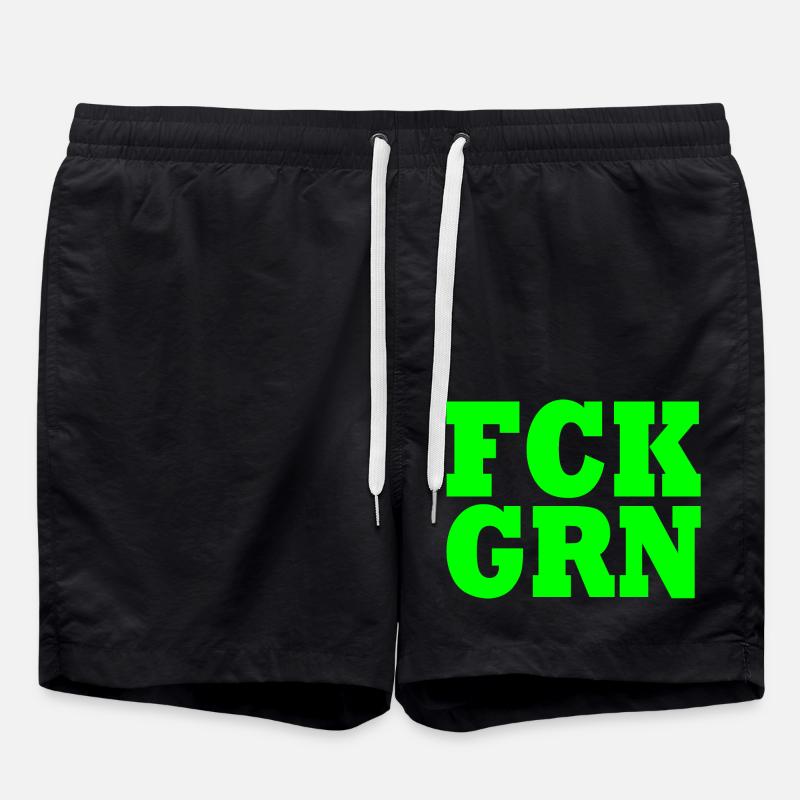 Fck grn - Badeshorts - Schwarz