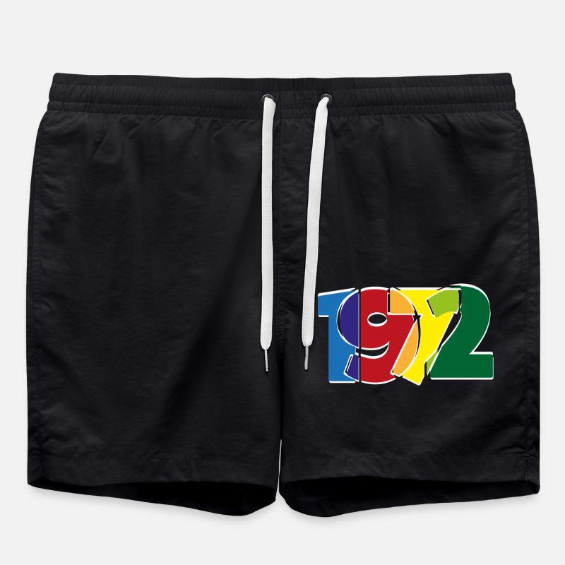 Born in 1972 - Swim Trunks - black