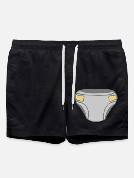 Windel Clipart Design - Badeshorts - Schwarz