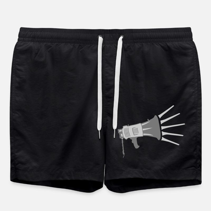 Propaganda Megafon laute Rede - Badeshorts - Schwarz