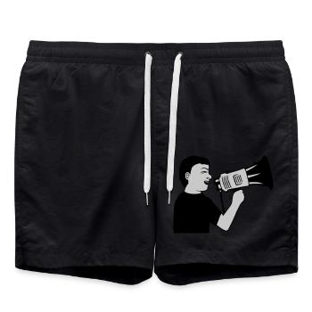 Démonstration Megafon Propaganda Man - Short de bain - noir - Devant - AI Model Male 185 light (185cm)