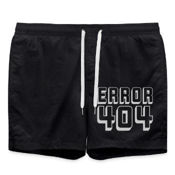 Computer Connection Error 404 - Swim Trunks - black - Front - AI Model Male 185 light (185cm)