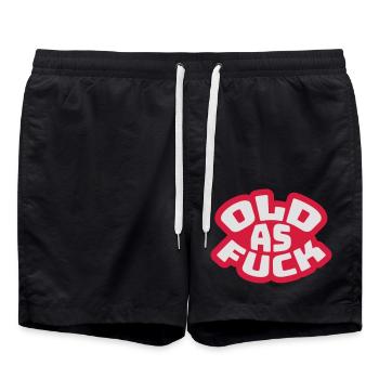 ancien logo de texte AF - Short de bain - noir - Devant - AI Model Male 185 light (185cm)
