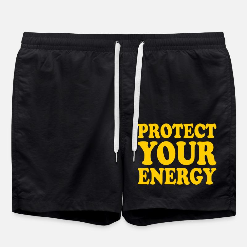 Protect your energy - Badeshorts - Schwarz