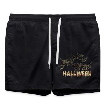 Halloween scary witch horror ghost monster - Swim Trunks - black - Front - AI Model Male 185 light (185cm)