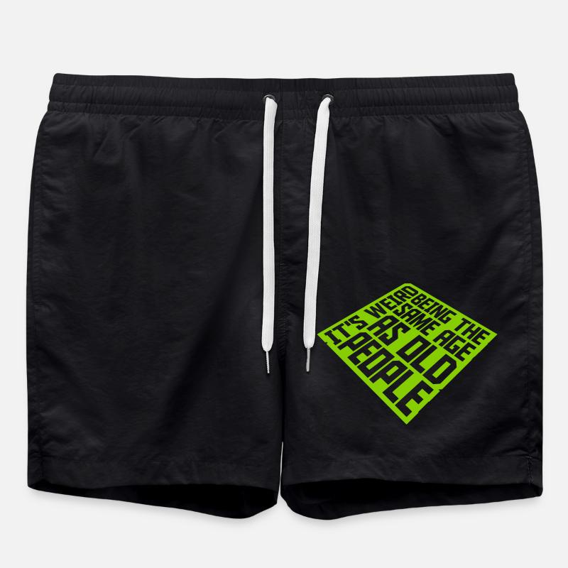 being old people age - Swim Trunks - black