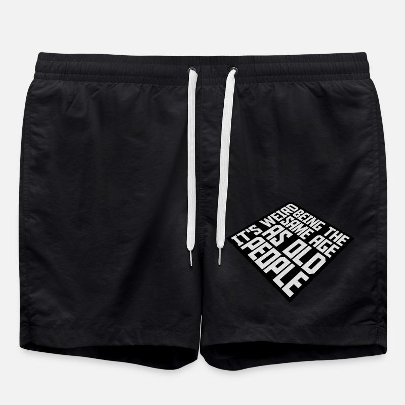 being old people age - Swim Trunks - black