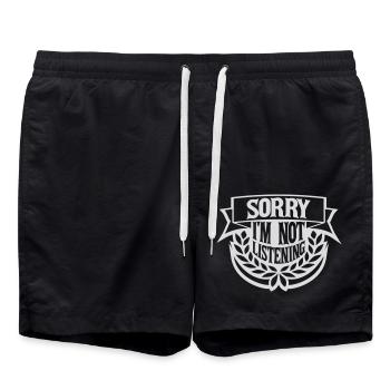 sorry in not listening - Swim Trunks - black - Front - AI Model Male 185 light (185cm)