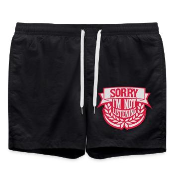 sorry in not listening - Swim Trunks - black - Front - AI Model Male 185 light (185cm)