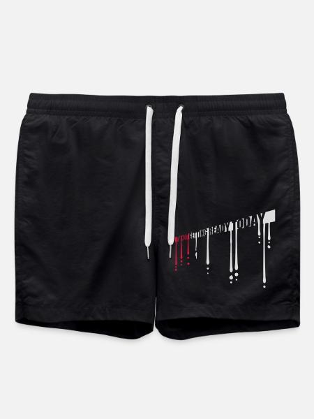 not getting ready today - Swim Trunks - black