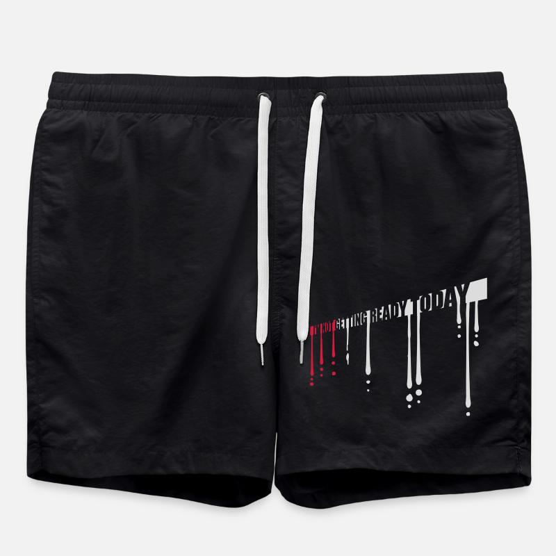 not getting ready today - Badeshorts - Schwarz