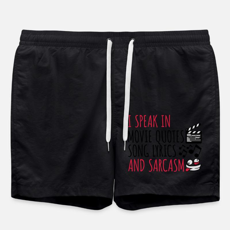 speak lyrics and sarcasm - Swim Trunks - black