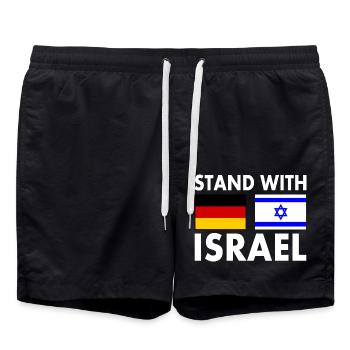 Israel - Badeshorts - Schwarz - Vorne - AI Model Male 185 light (185cm)
