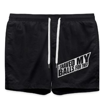 I shaved my balls - Badeshorts - Schwarz - Vorne - AI Model Male 185 light (185cm)