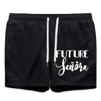 Future Señora Engagement Bridal Shower Wedding - Swim Trunks - black - Front - AI Model Male 185 light (185cm)