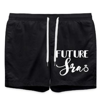 Future Sra. Engagement Party Bridal Shower Wedding - Swim Trunks - black - Front - AI Model Male 185 light (185cm)