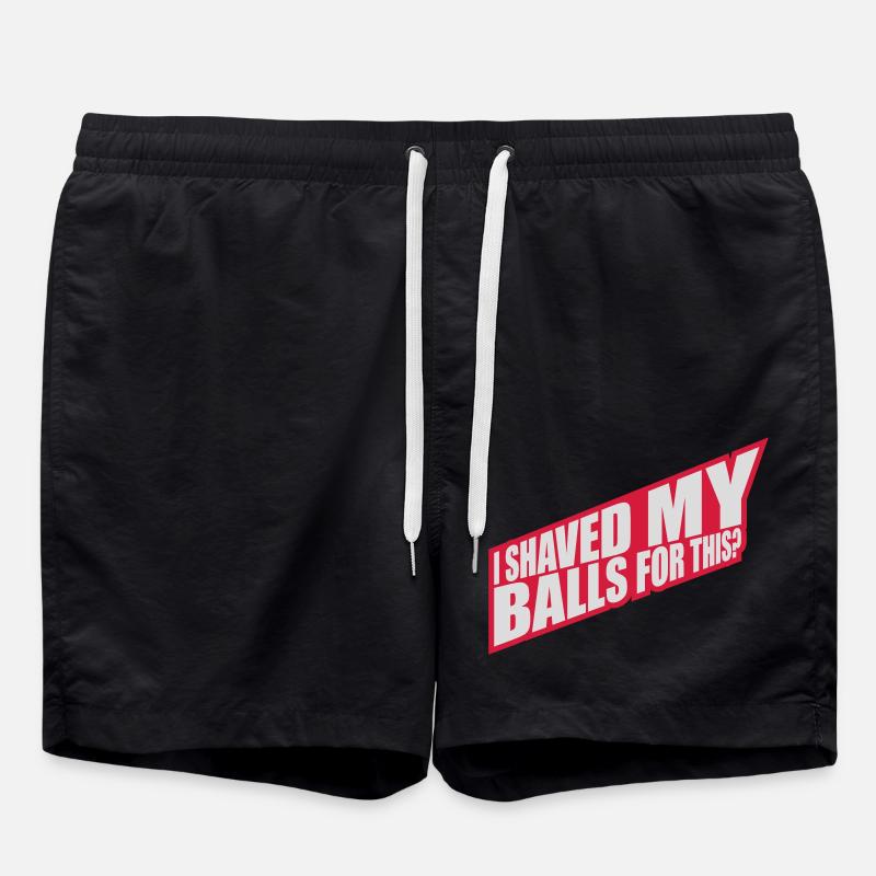 I shaved my balls - Swim Trunks - black