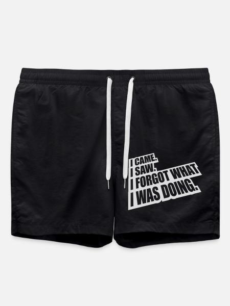 I came saw forget - Swim Trunks - black