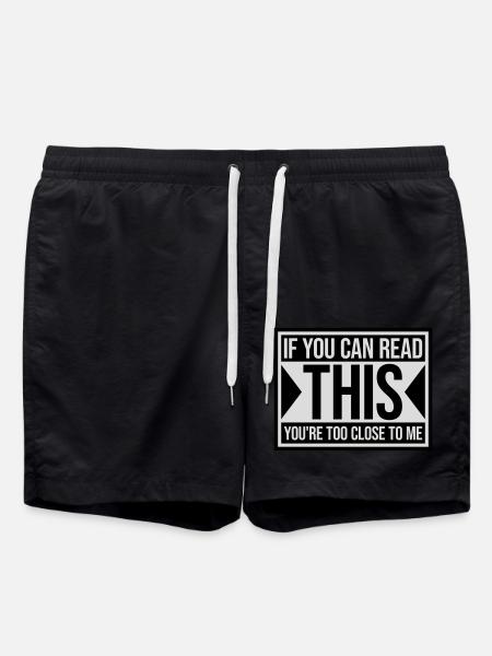 too close to me - Swim Trunks - black