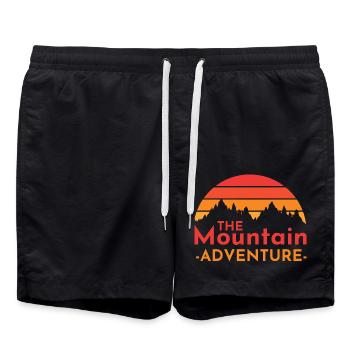 The mountain adventure - Swim Trunks - black - Front - AI Model Male 185 light (185cm)