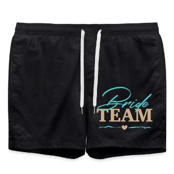 Bridal Team Hen Party - Swim Trunks - black - Front - AI Model Male 185 light (185cm)