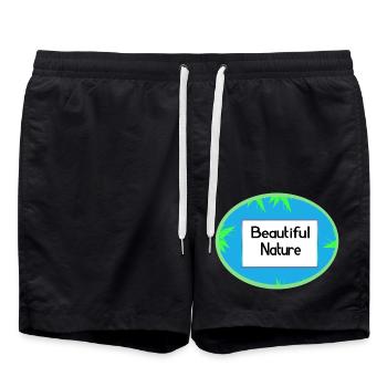 Beautiful Nature - Badeshorts - Schwarz - Vorne - AI Model Male 185 light (185cm)