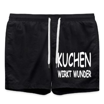 Kuchen - Badeshorts - Schwarz - Vorne - AI Model Male 185 light (185cm)