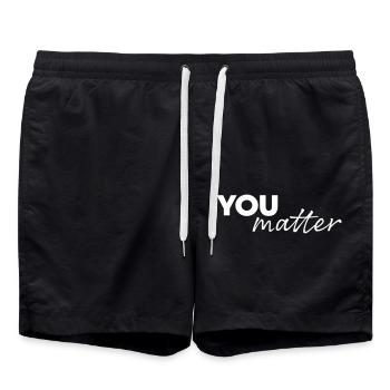 You matter - Badeshorts - Schwarz - Vorne - AI Model Male 185 light (185cm)