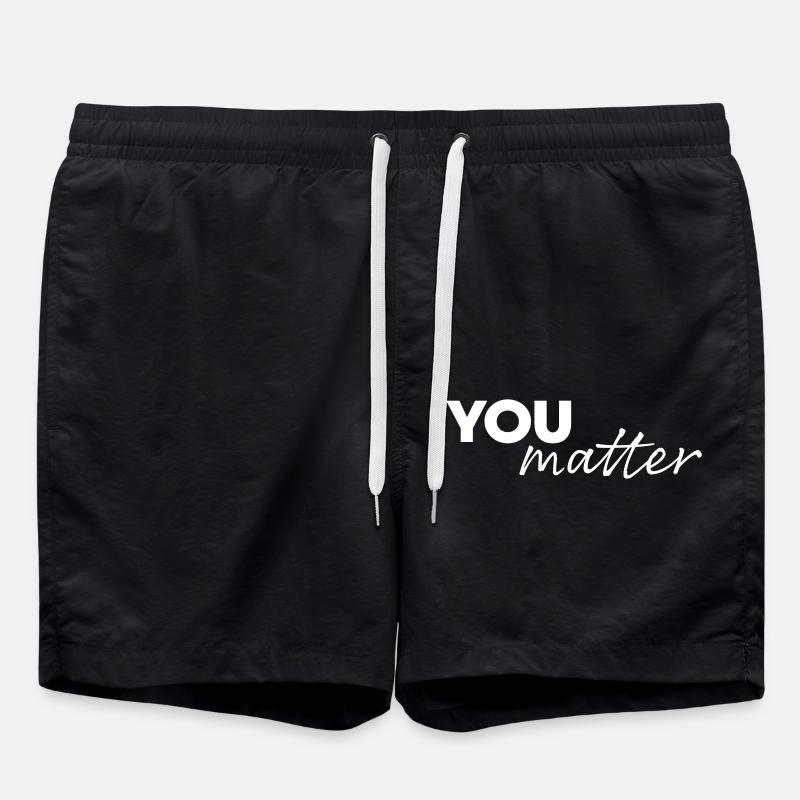 You matter - Swim Trunks - black