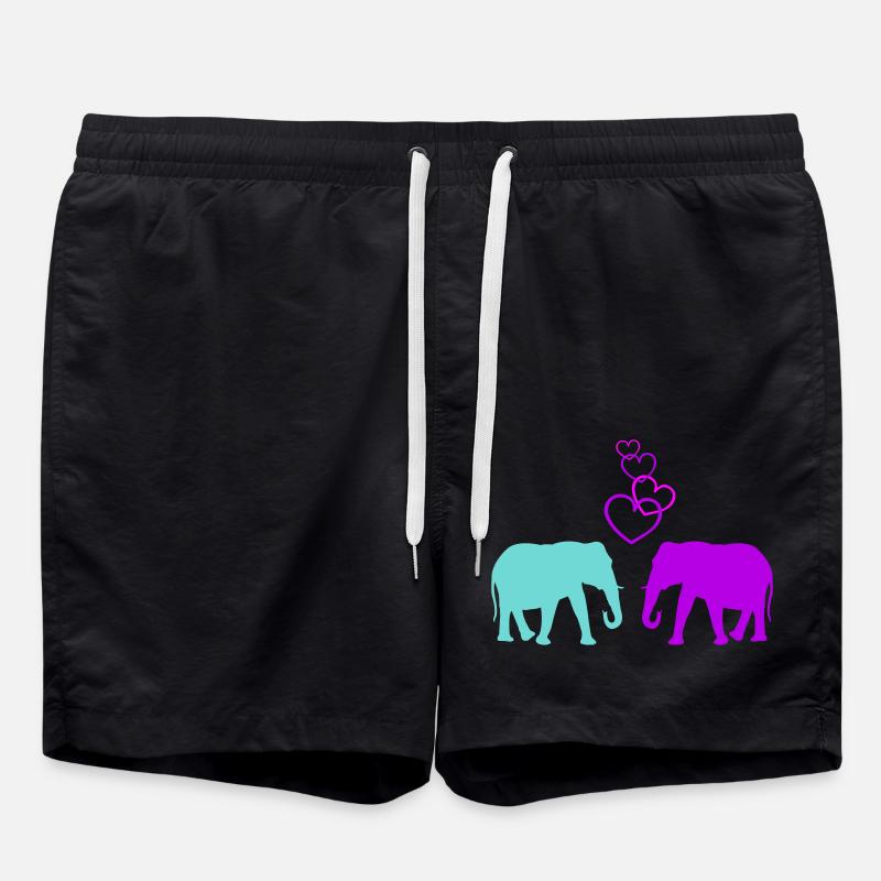 Elephant Love 01 - Swim Trunks - black
