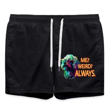 Lustiger Hund mit Spruch - Badeshorts - Schwarz - Vorne - AI Model Male 185 light (185cm)