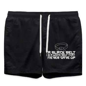 A Black Belt Is A White Belt That Never Gave Up - Swim Trunks - black - Front - AI Model Male 185 light (185cm)