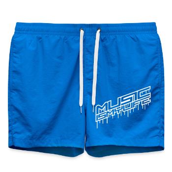 Music is Life Graffiti Tropfen Musik Leben Spruch - Short de bain - cobalt blue - Devant