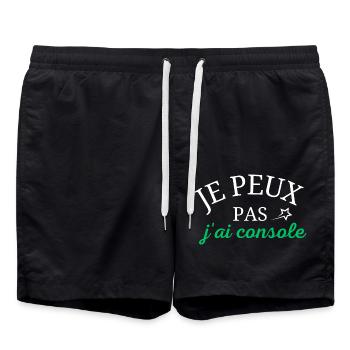 I can't I consoled - Swim Trunks - black - Front - AI Model Male 185 light (185cm)