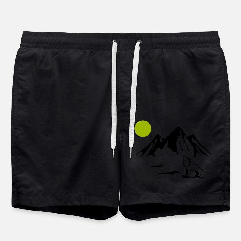 Loup Pleine Lune - Short de bain - noir
