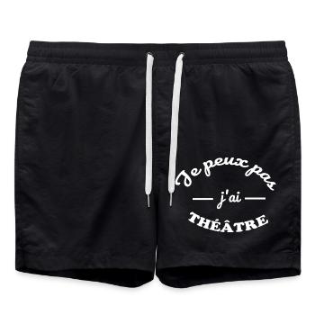 J'peux pas j'ai théatre - Short de bain - noir - Devant - AI Model Male 185 light (185cm)