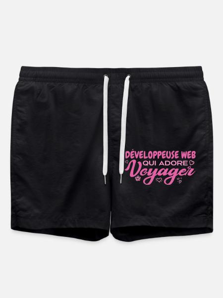 Web developer, globetrotter, travel enthusiast - Swim Trunks - black