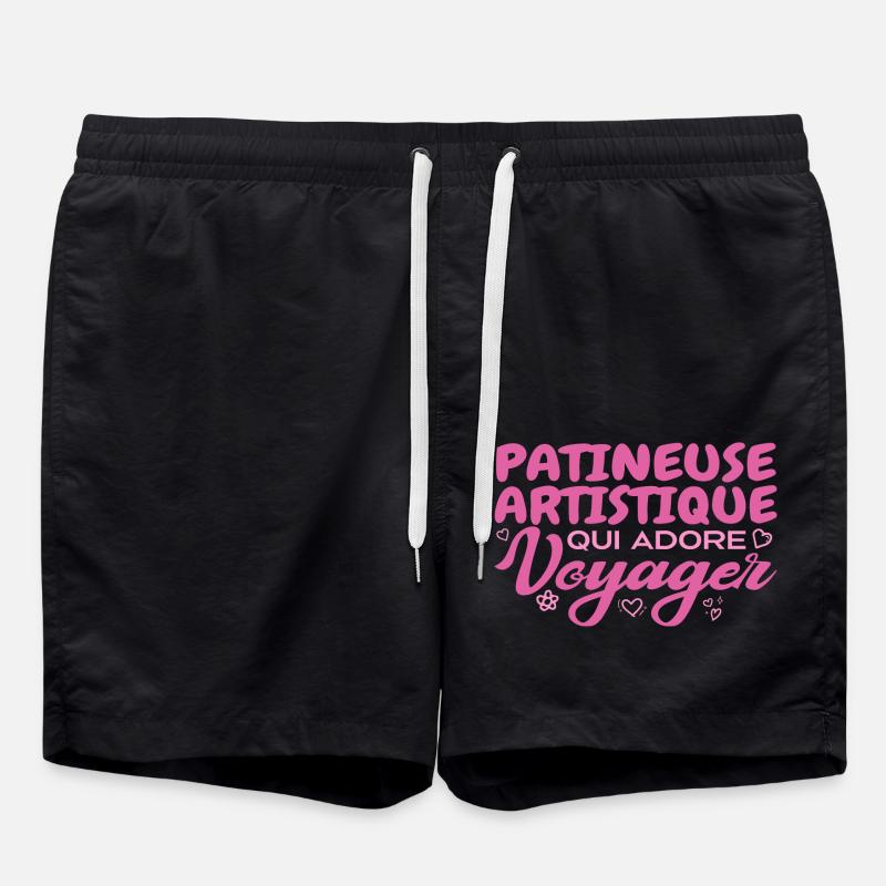 Weltenbummler Eiskunstläufer - Badeshorts - Schwarz
