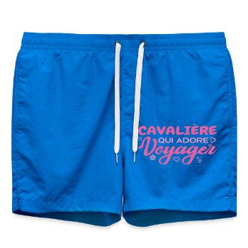 Cavalière globe-trotteuse passionnée de voyages - Short de bain - cobalt blue - Devant