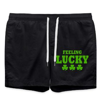 feeling lucky - Short de bain - noir - Devant - AI Model Male 185 light (185cm)