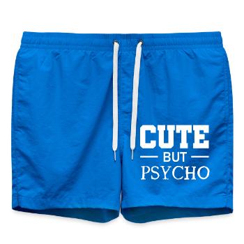 Mignon mais psychopathe - Doux mais fou - Fou - Short de bain - cobalt blue - Devant