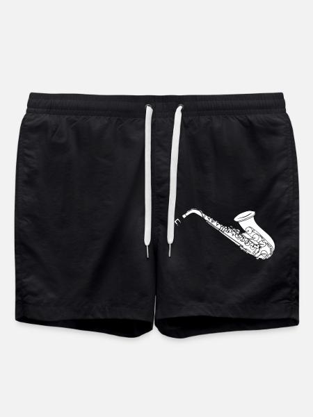 Sax saxophone saxophone - Swim Trunks - black