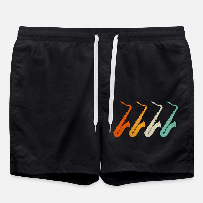 Sax saxophone saxophone - Swim Trunks - black