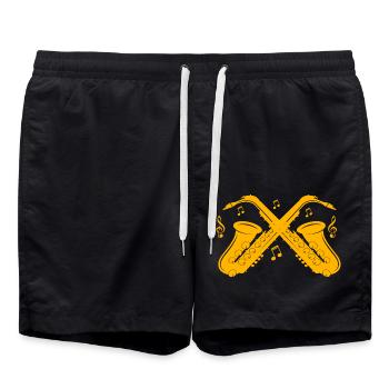 Sax saxophone saxophone - Short de bain - noir - Devant - AI Model Male 185 light (185cm)
