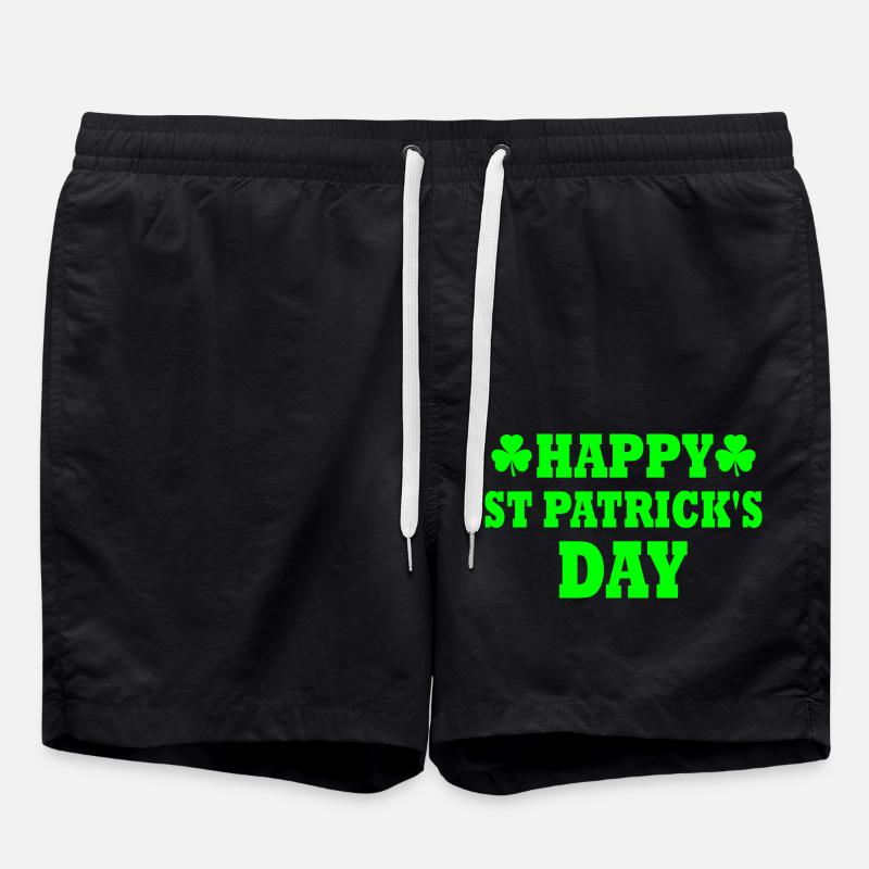 happy st patrick's day - Swim Trunks - black